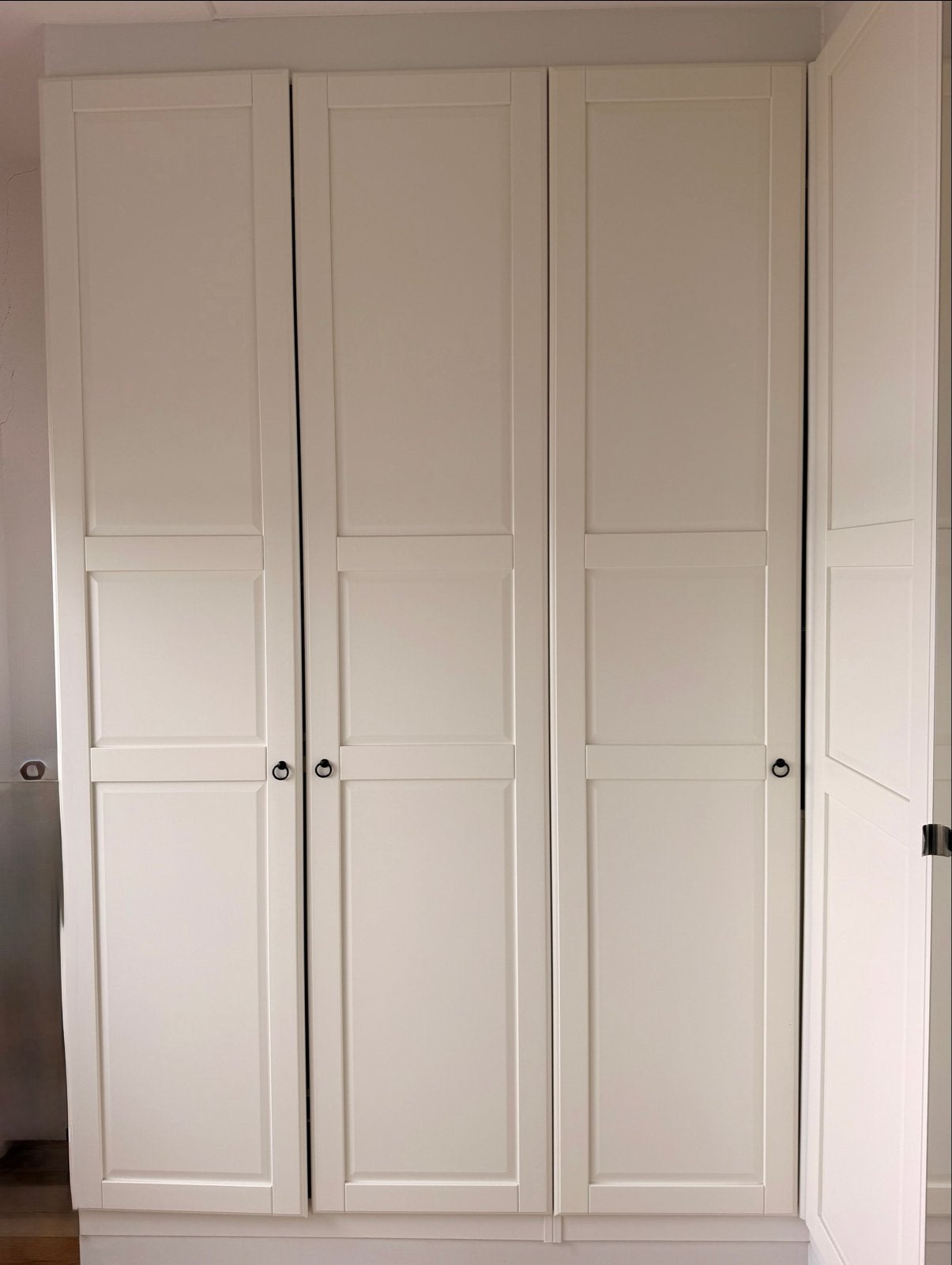 4 IKEA Tyssedal deuren wit 50x229,  scharnieren, handgrepen, Ophalen, Minder dan 50 cm, Gebruikt, 200 cm of meer