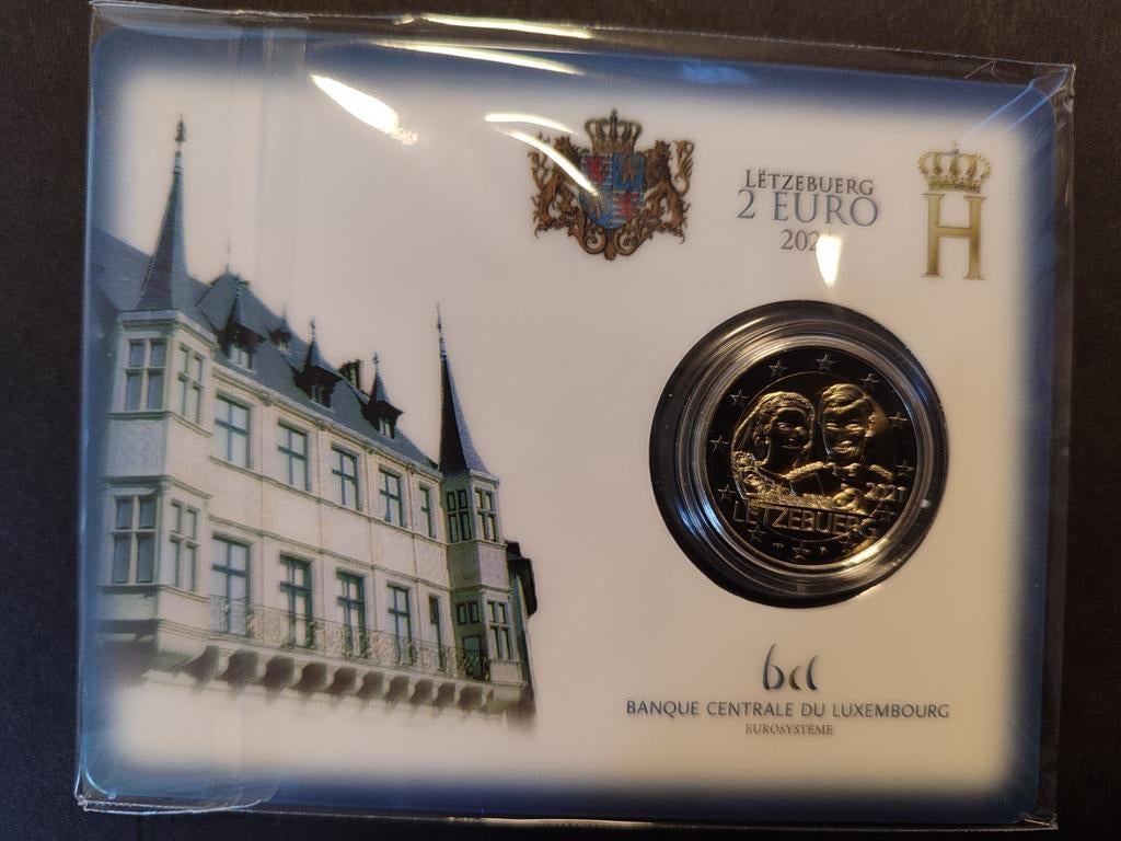 Luxemburg 2 euro 2021 BU Huwelijk Coincard met MMT, Postzegels en Munten, Munten | Europa | Euromunten, Ophalen of Verzenden, Luxemburg