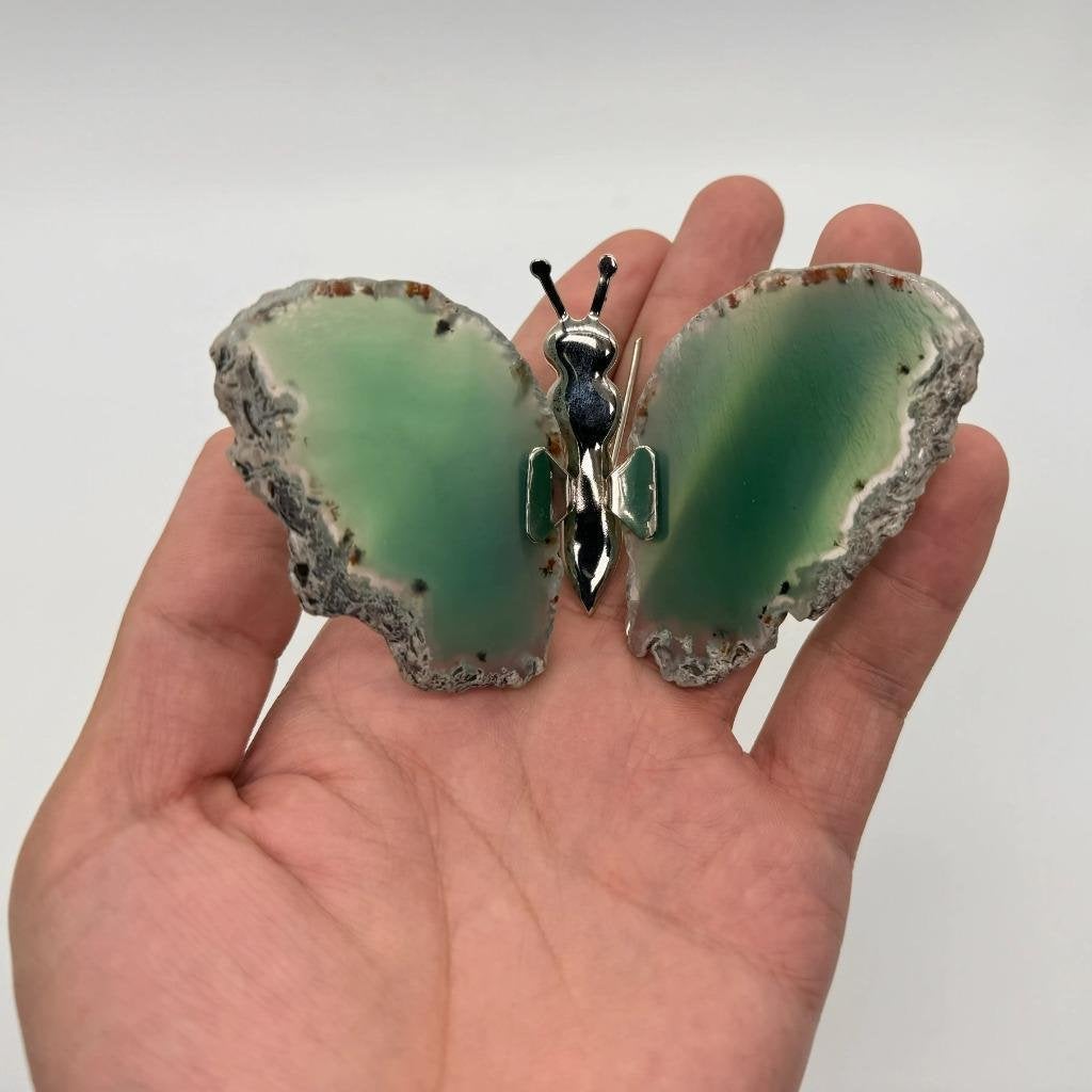 Agaat vlinder 7 cm, Ophalen of Verzenden, Mineraal