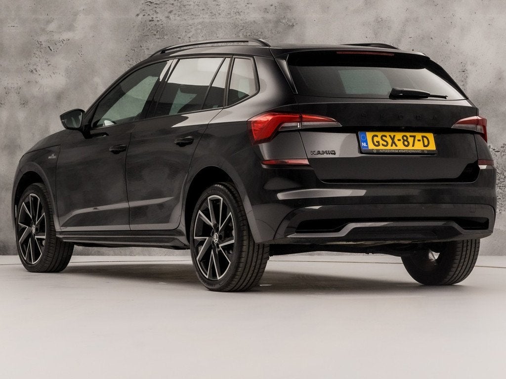 Skoda Kamiq 1.0 TSI Monte Carlo Automaat (PANORAMADAK, VIRTU, Auto's, 12 maanden, Stof, Zwart, 3 cilinders