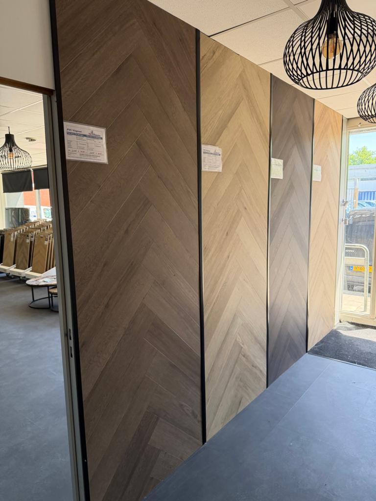 Visgraat PVC Click vloer - Nu inclusief leggen €39,95!!, Kunststof, 50 tot 150 cm, Overige typen, Nieuw