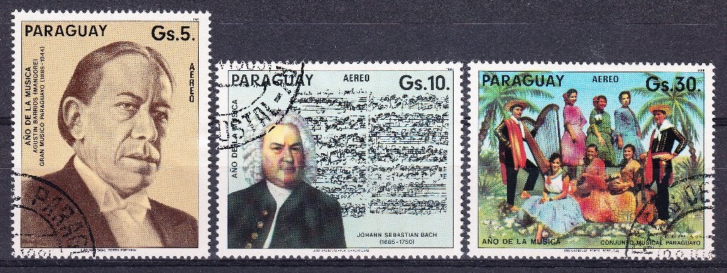 4296 - Paraguay michelnr 3860/3862 gestempeld , Jaar van de, Verzenden, Gestempeld, Zuid-Amerika