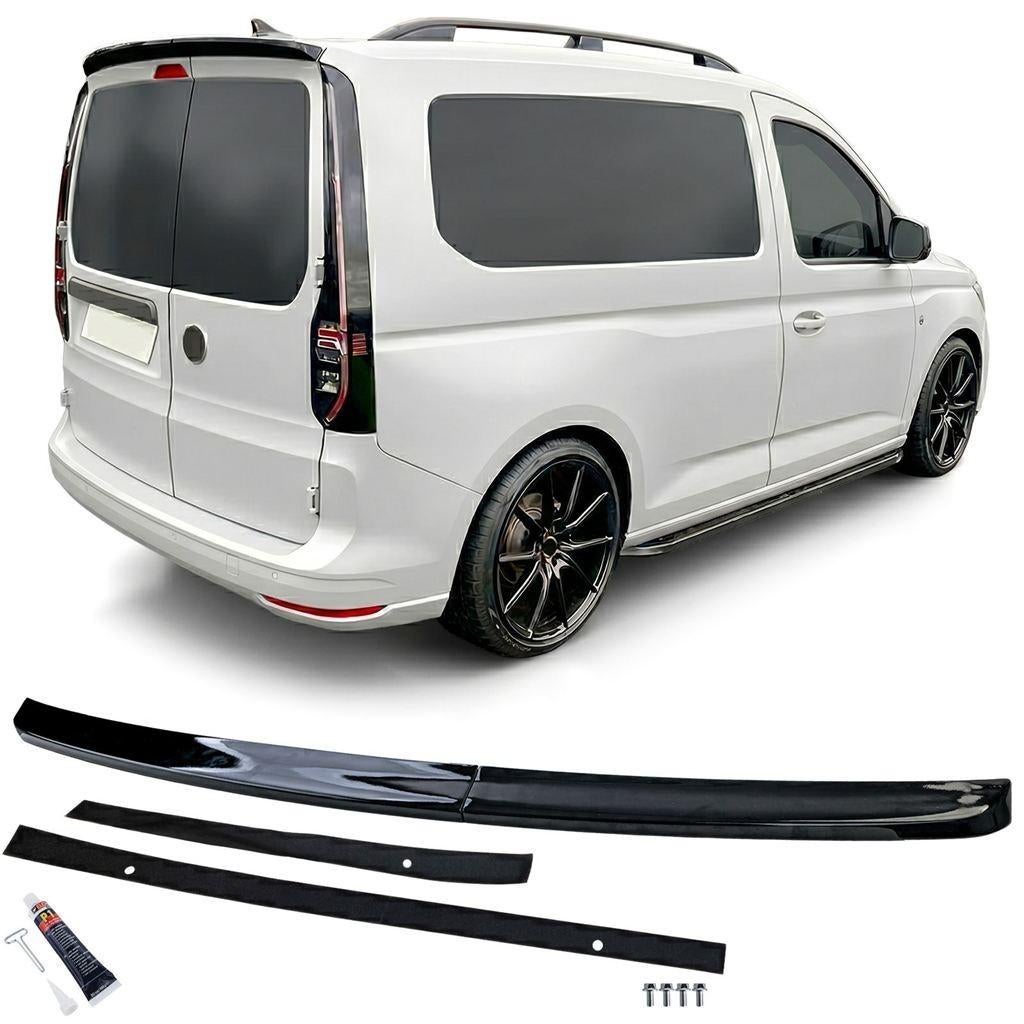 Achterklep Spoiler Geschikt voor VW Caddy 5 Zwart Glans Dubb