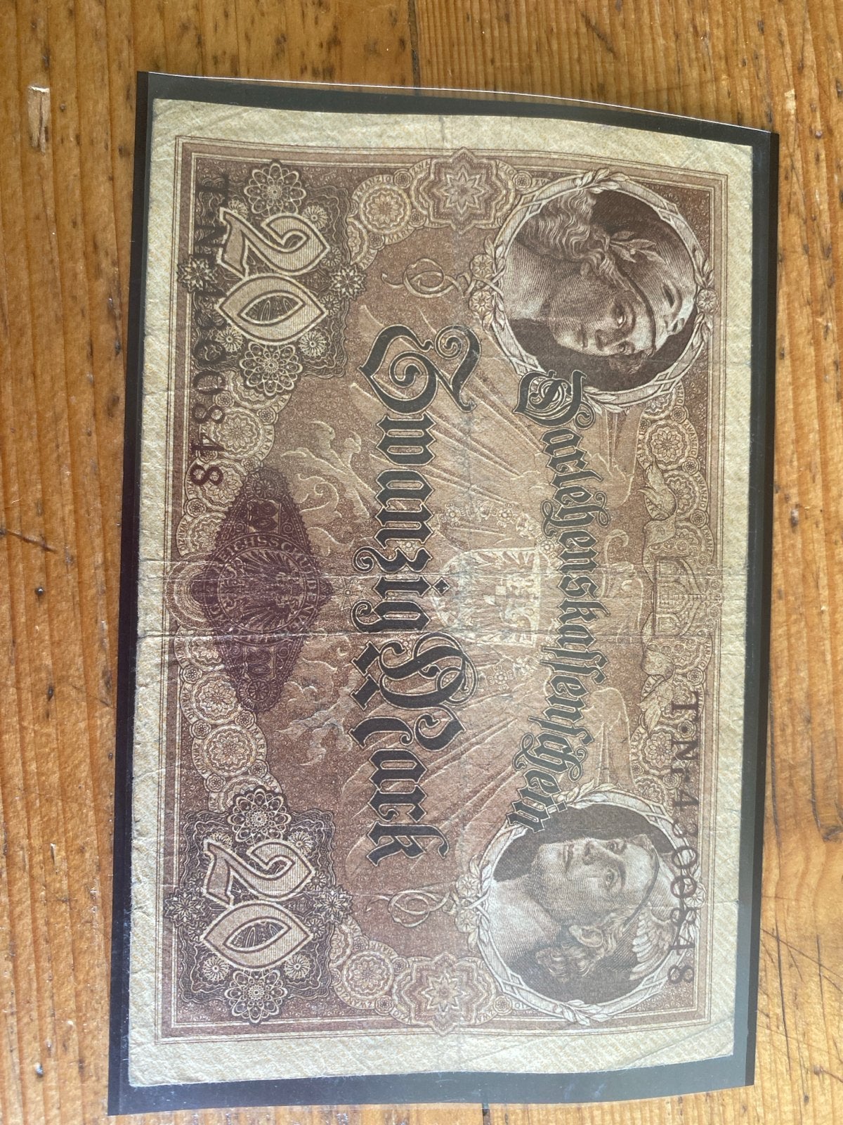 Zeldzaam 20 Mark Darlehenskassenschein uit 1918, Ophalen of Verzenden, Duitsland, Los biljet