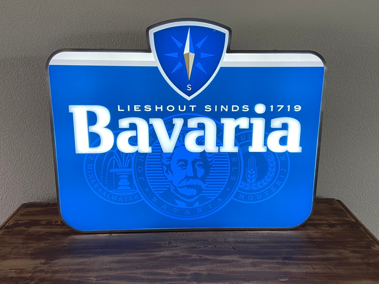 Bavaria led RVS enkel zijdig, Ophalen, Zo goed als nieuw, Lichtbak of (neon) lamp