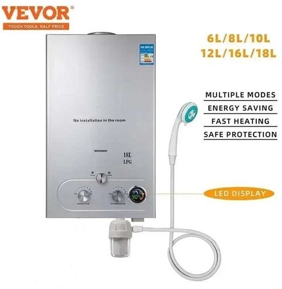 LPG Warmteboiler - Boiler - Camping Douche - Buitendouche -, Corvance B.V., Verzenden, Nieuw, Corvancebol@gmail.com