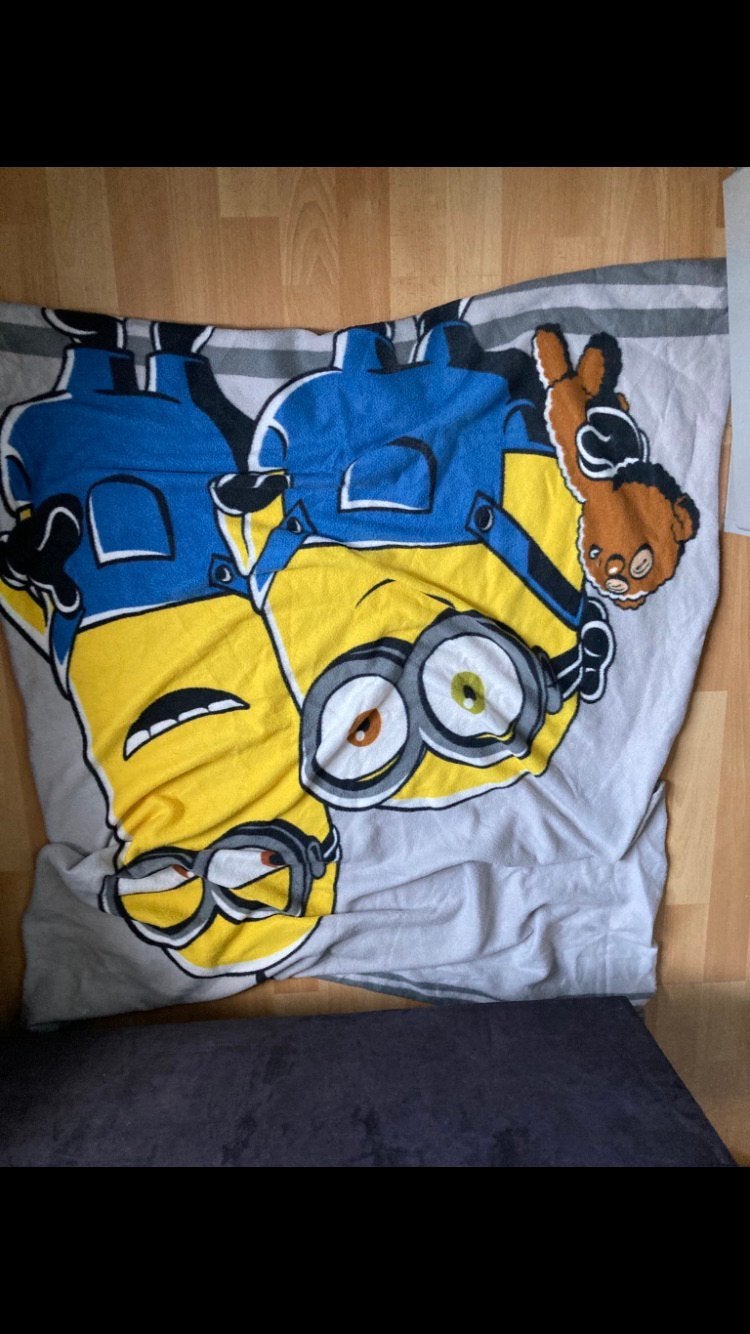 Minions fleecedeken, Ophalen of Verzenden, Zo goed als nieuw, Jongetje of Meisje, Deken of Dekbed