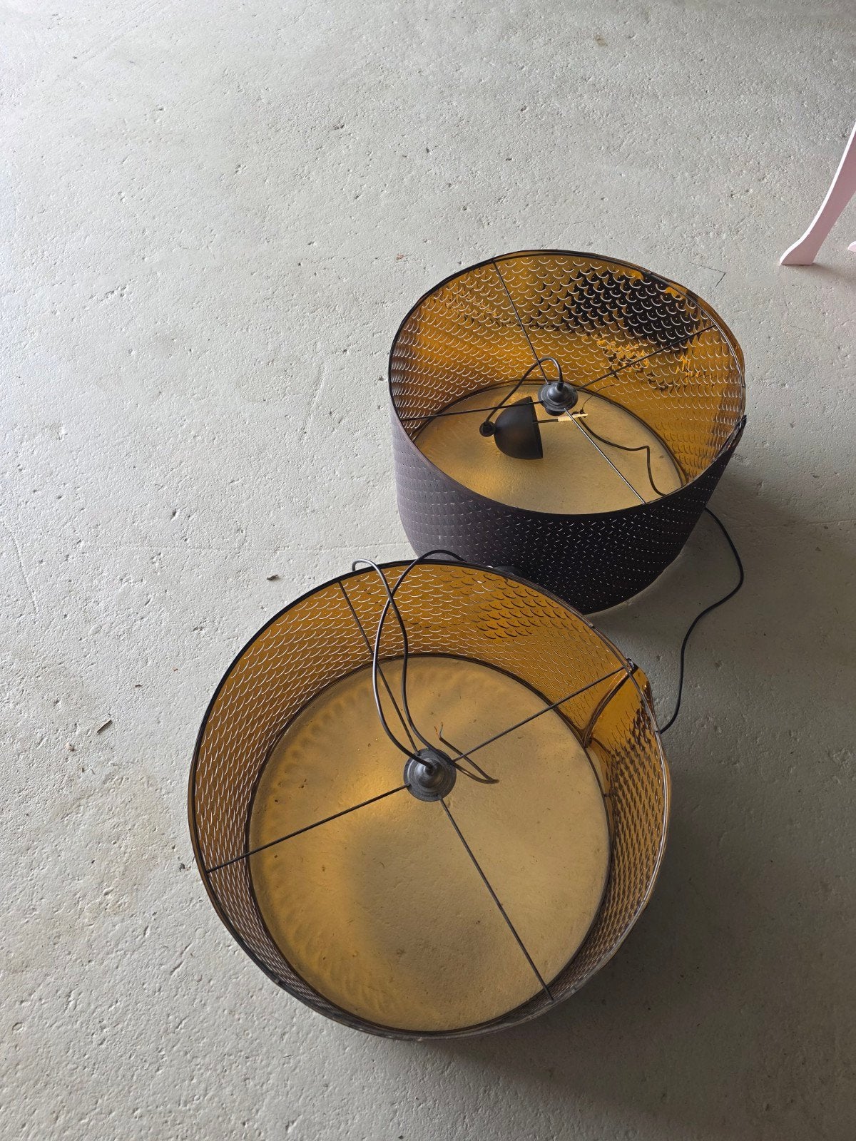 IKEA hanglampen - Set van 2, Gebruikt, Modern, Industrieel, Ophalen of Verzenden, Metaal