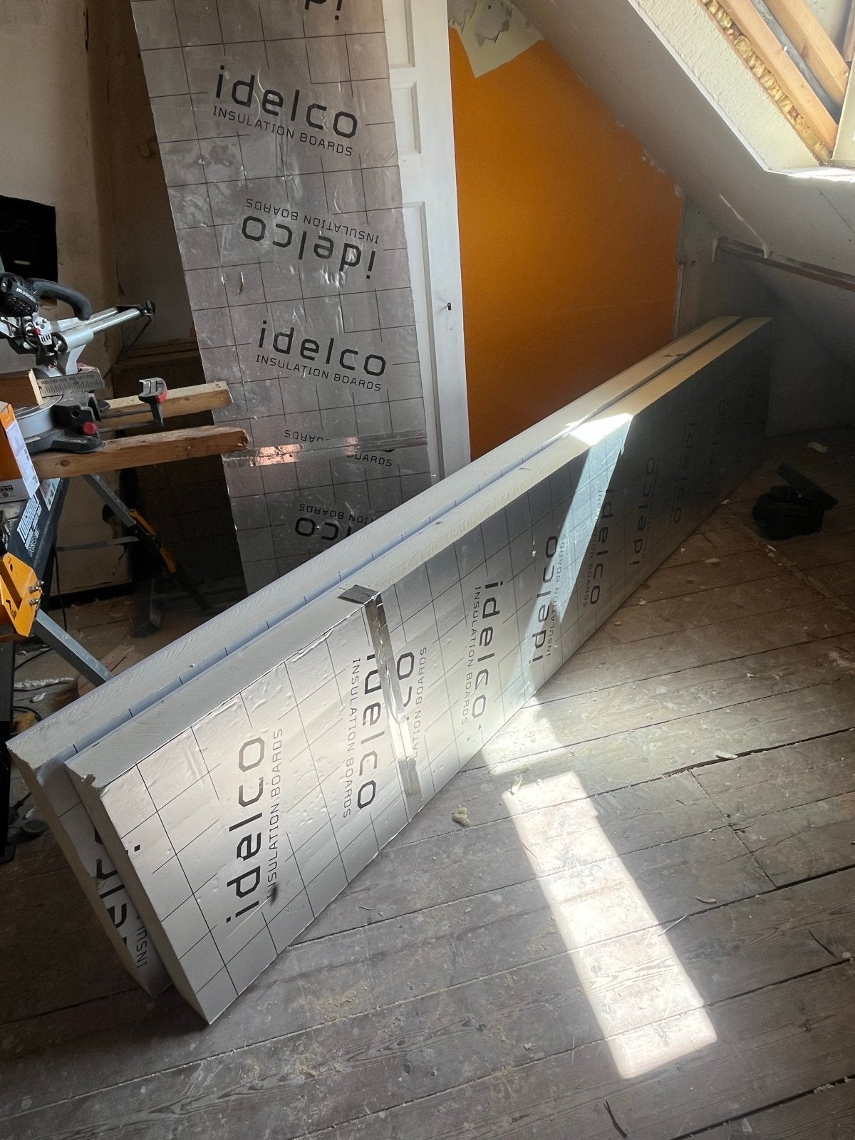 Isolatieplaten - PIR Hardschuim + gips AK - 300cm, Ophalen, Dakisolatie, Zo goed als nieuw, Hardschuim (Pir)