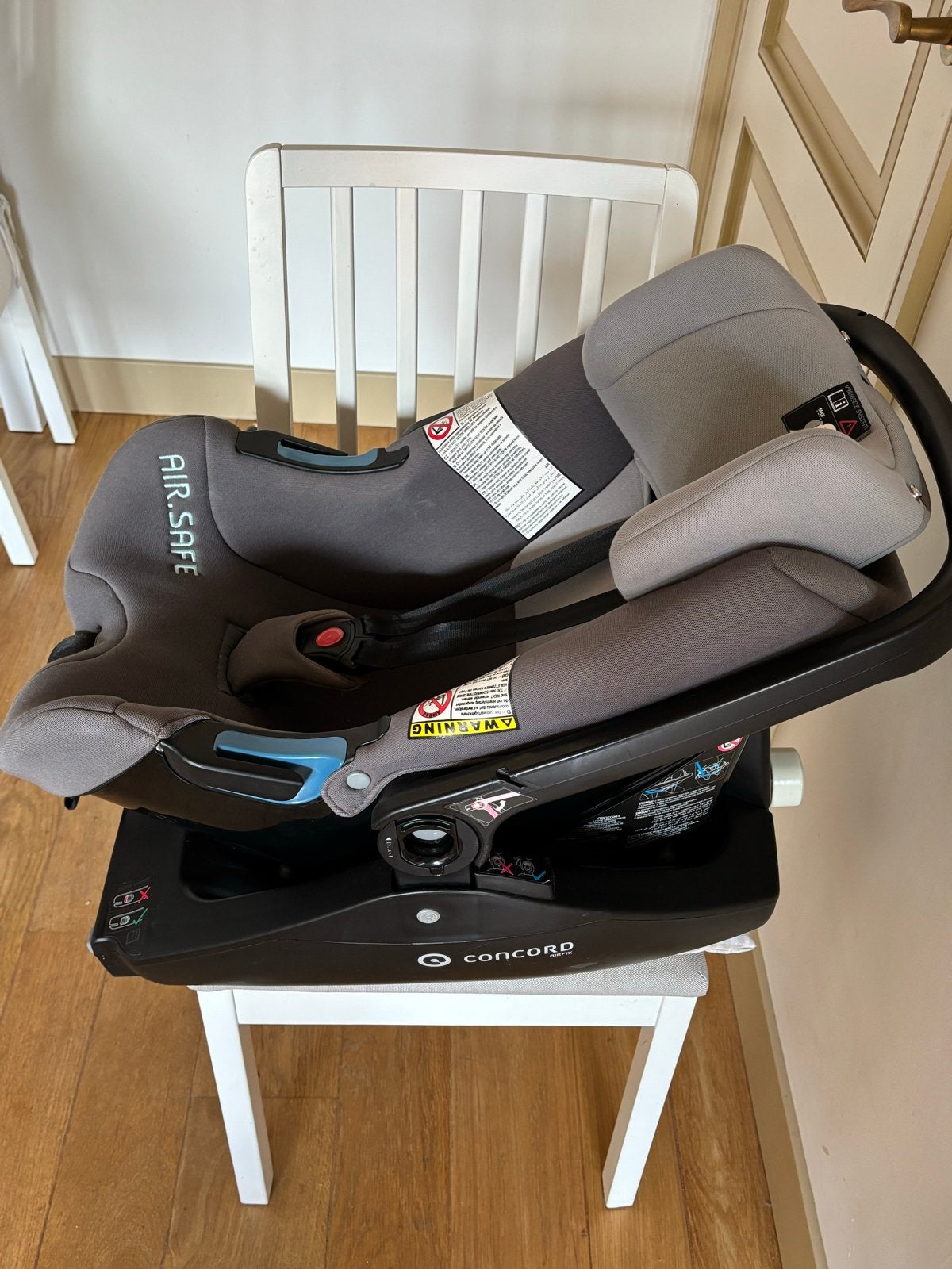 Concord Air Safe autostoel met Isofix base, Kinderen en Baby's, Autostoeltjes, Gebruikt, Zijbescherming, Isofix, 0 t/m 13 kg