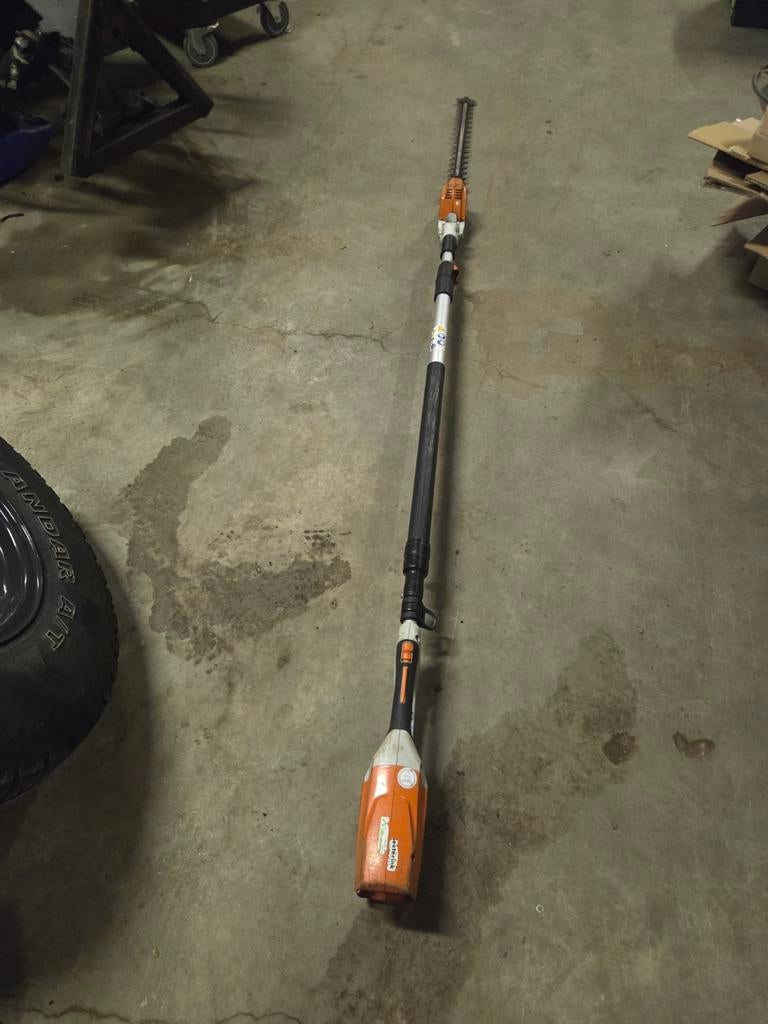Stihl HLA 85 Accu stok heggenschaar, Ophalen of Verzenden, Gebruikt, Accu, Stihl