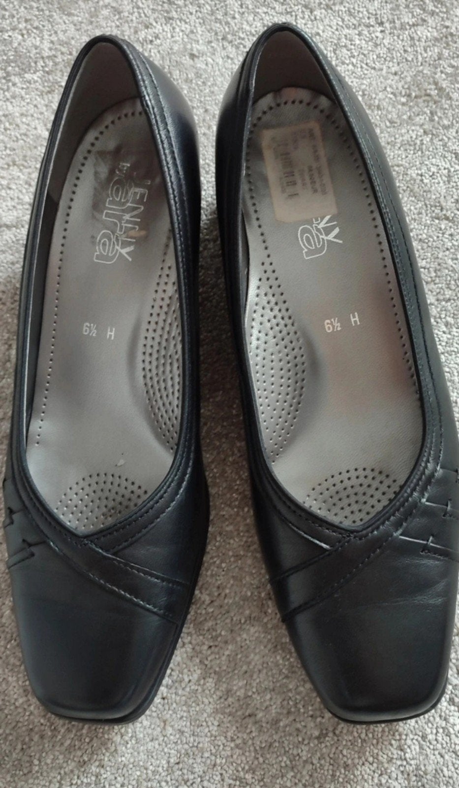 Zwarte Jenny by Ara instappers, maat 39.5, Jenny by Ara, Ophalen of Verzenden, Zo goed als nieuw, Instappers