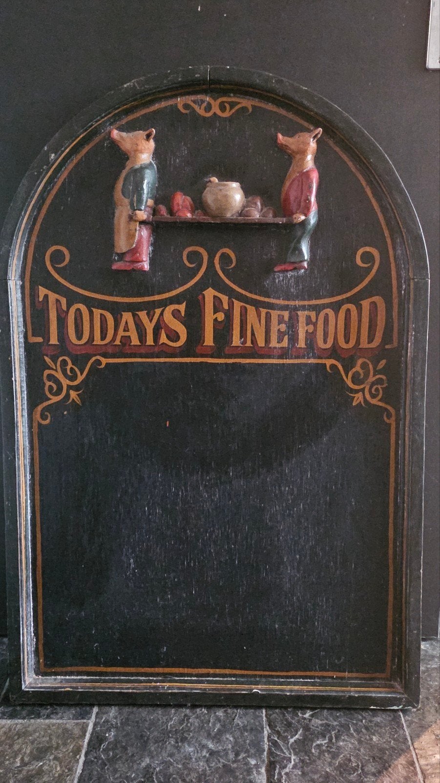 Nostalgisch decoratief restaurantbord / krijtbord, Ophalen of Verzenden