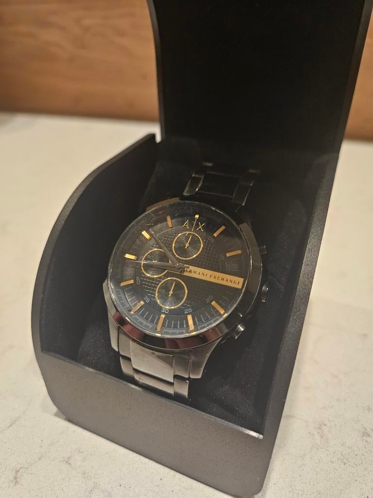 Armani Exchange (A|X) herenhorloge in perfecte staat., Ophalen of Verzenden, Zo goed als nieuw, Staal, Overige merken
