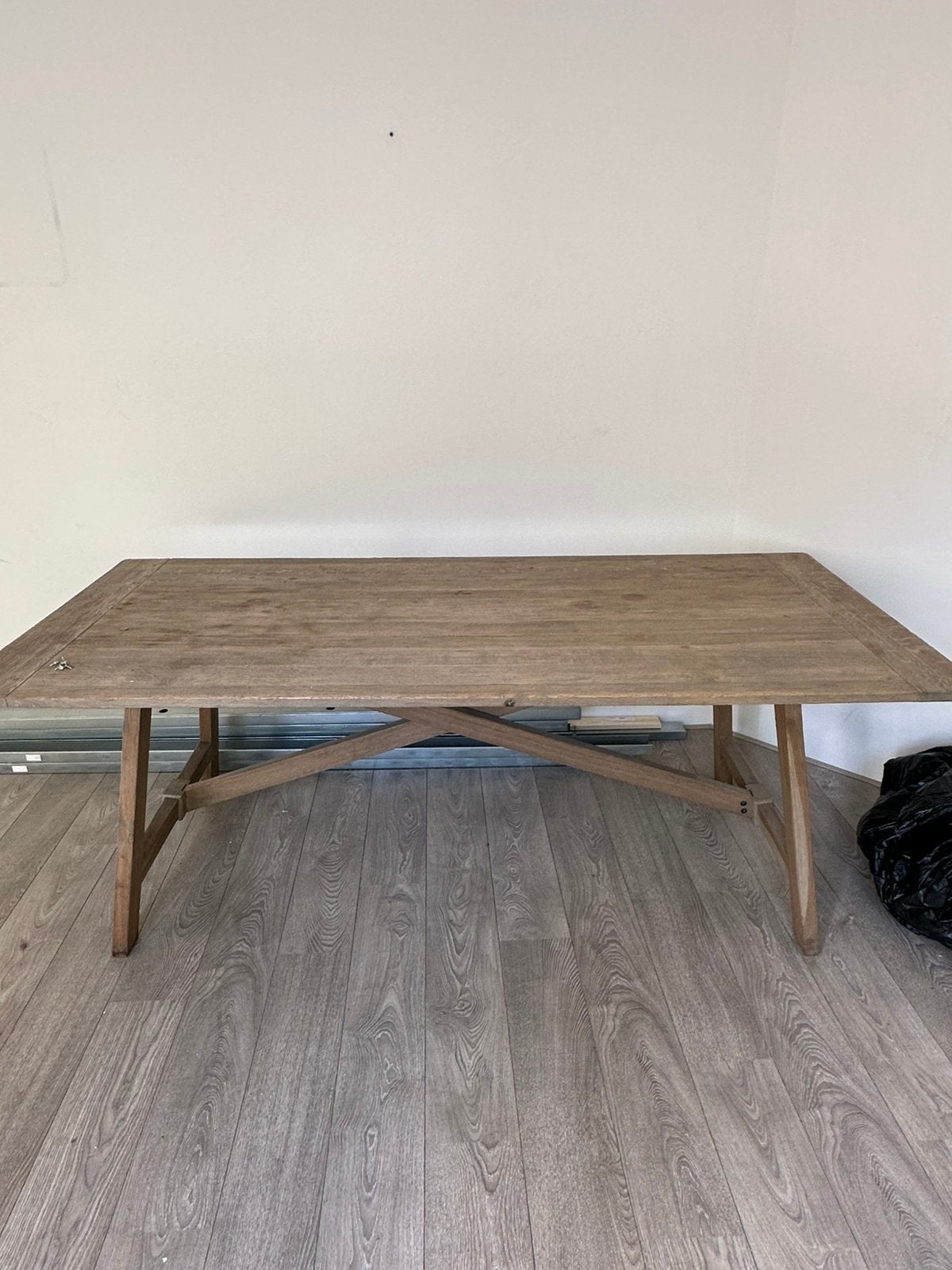 Houten design tafel, Ophalen, 200 cm of meer, 50 tot 100 cm, Zo goed als nieuw