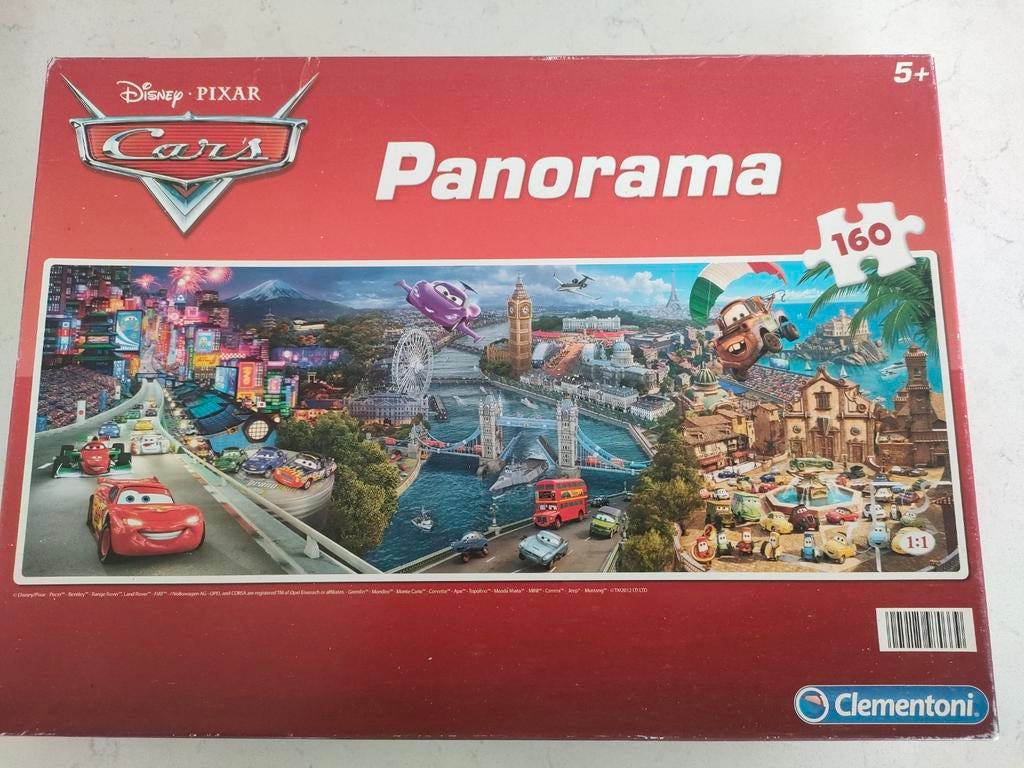 Disney Pixar Cars Panorama Legpuzzel 160 stukjes, Ophalen of Verzenden, Meer dan 50 stukjes, Gebruikt, 6 jaar of ouder