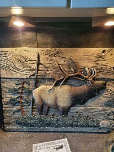 Uniek 3D Herten Wanddecoratie - Gesigneerd L. Cox 1995, Ophalen of Verzenden, Zo goed als nieuw