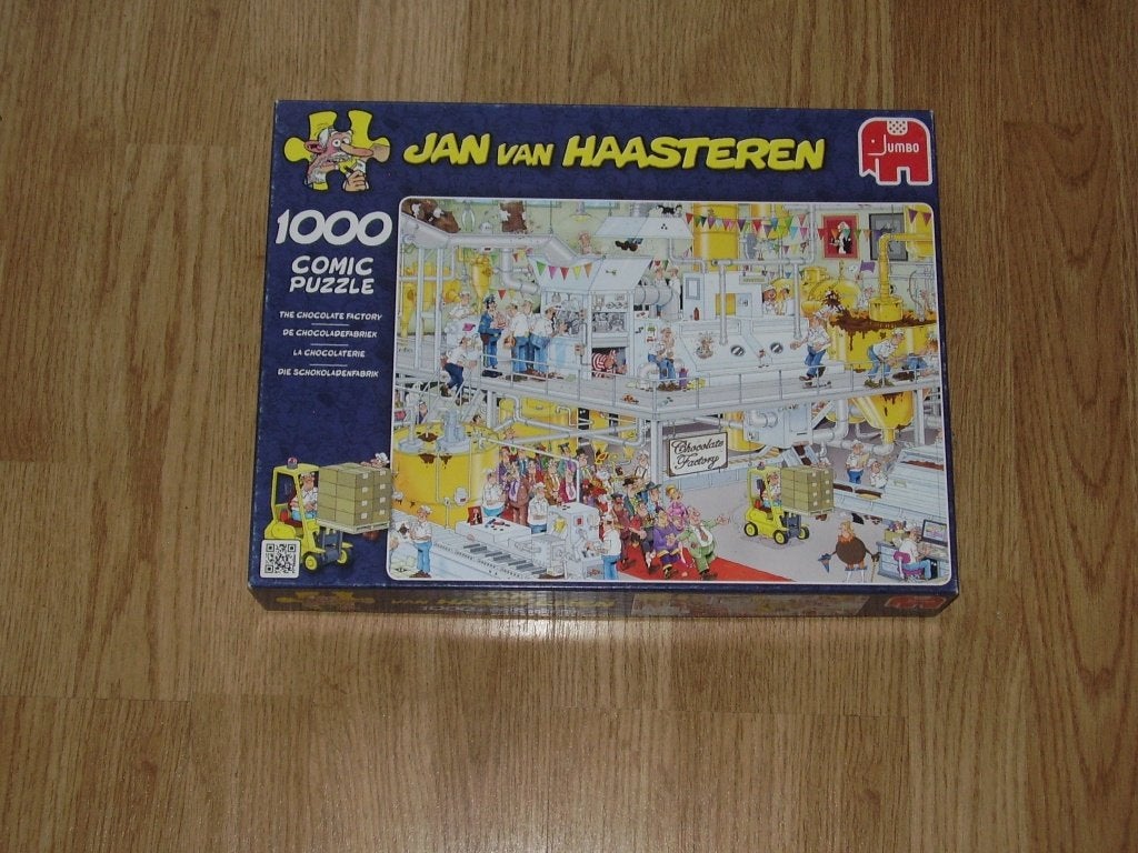 Jan van Haasteren - De Chocoladefabriek - (1000 stuks), Hobby en Vrije tijd, Ophalen of Verzenden, 500 t/m 1500 stukjes, Zo goed als nieuw