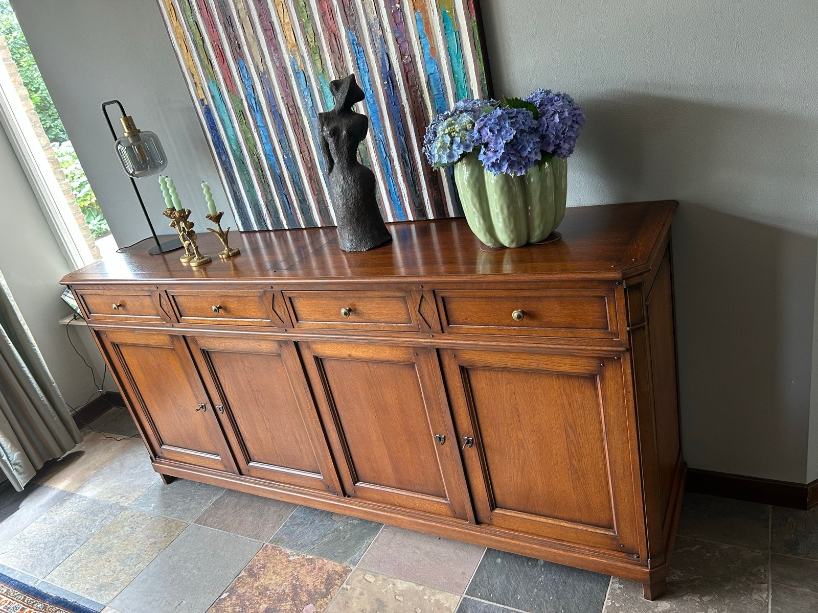 dressoir met lades en deuren, Ophalen, 150 tot 200 cm, Hout, Zo goed als nieuw