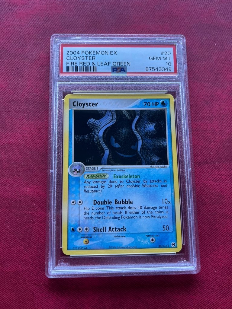 PSA 10 Pokemon 2004 CLOYSTER EX Fire Red & Leaf Green 20, Ophalen of Verzenden, Nieuw, Losse kaart