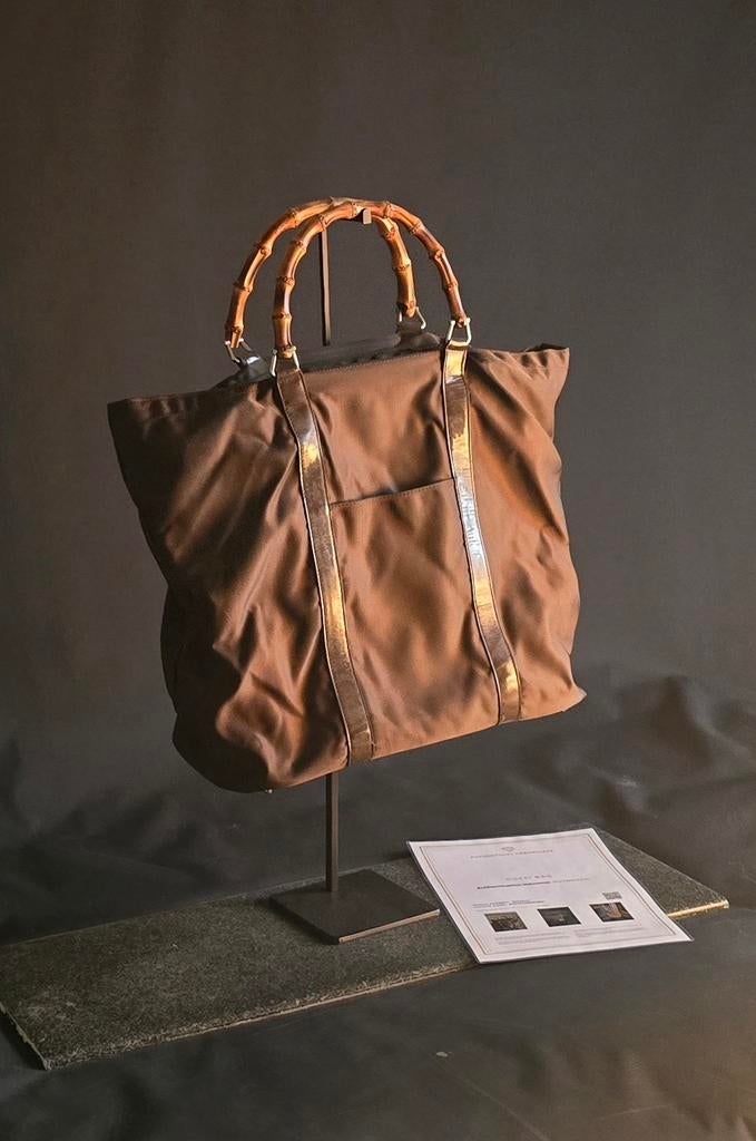 Authentieke Gucci Bamboo tas – vintage – met certificaat, Ophalen of Verzenden, Bruin, Handtas