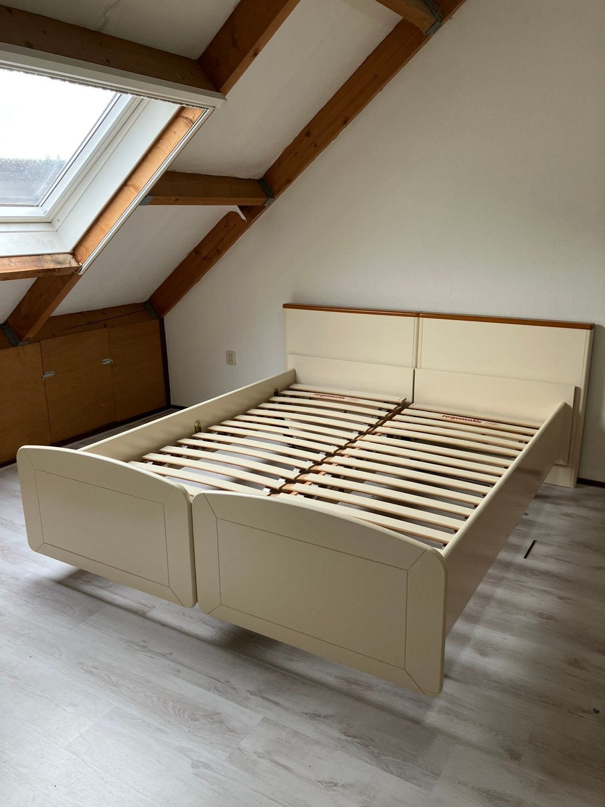 2-persoonsbed 160 x 200 cm met/zonder matras, Wit, Seniorenbed, Tweepersoons, Ophalen of Verzenden