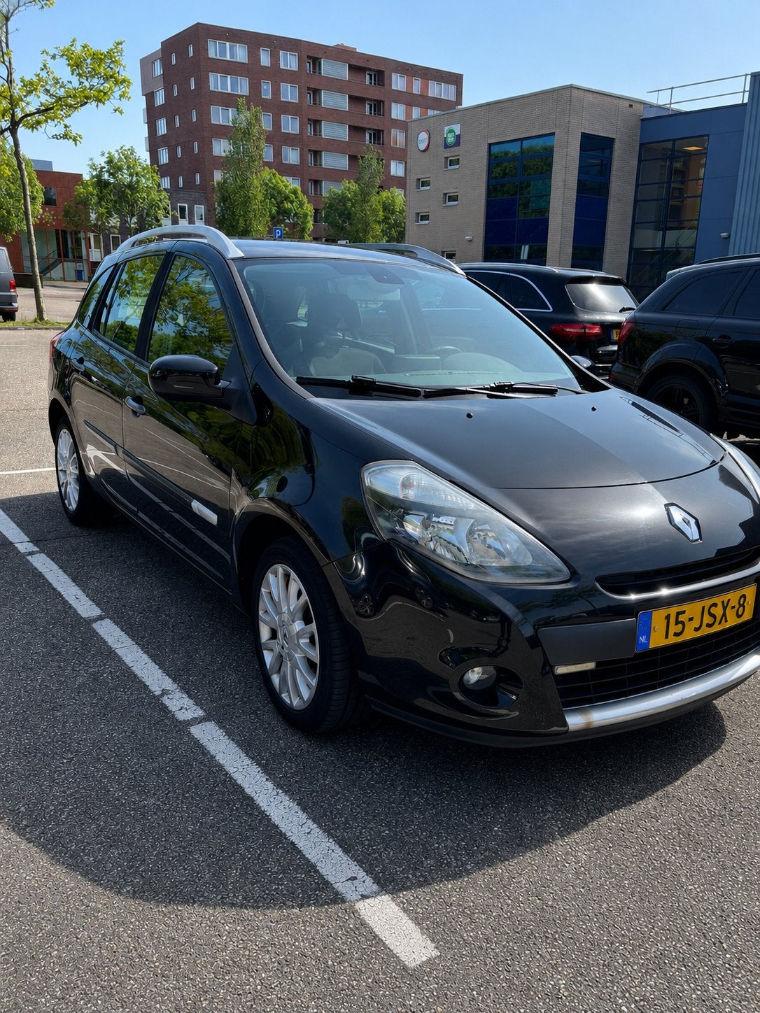 Renault Clio 1.2 TCE Estate 2009 Zwart, Auto's, Voorwielaandrijving, 535 kg, 4 cilinders, 1095 kg