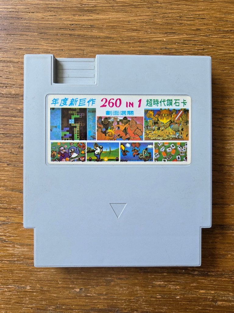 Vintage 260 in 1 NES Multicart Gold Cassette Series Nintendo, Spelcomputers en Games, Games | Nintendo NES, 1 speler, Eén computer