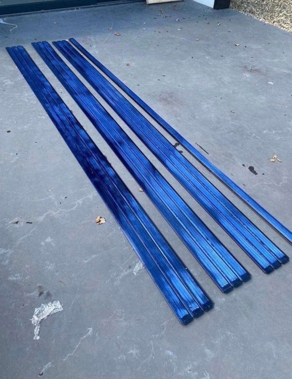 Blauwe Lamellen op Maat - 10 stuks, 366,5 cm breed, Nieuw, Minder dan 200 cm, Inbouwzwembad, Rechthoekig