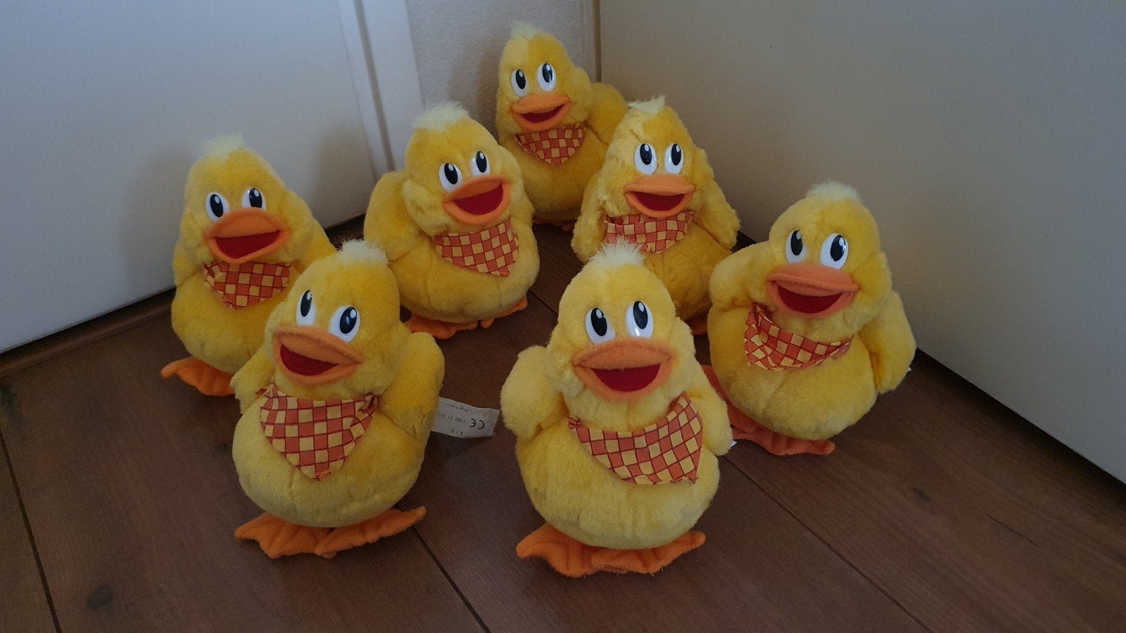 7 eenden knuffels., Ophalen of Verzenden, Gebruikt, Eend