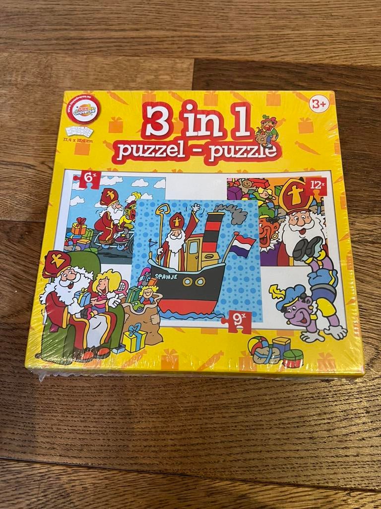 Nieuwe 3-in-1 Sinterklaas Puzzel, Ophalen of Verzenden, 10 tot 50 stukjes, Nieuw