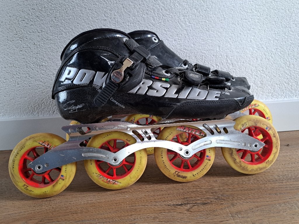 Mooie powerslide C6 skeelers maat 45, Sport en Fitness, Skeelers, Gebruikt, Ophalen of Verzenden, Inline skates 4 wielen, Powerslide