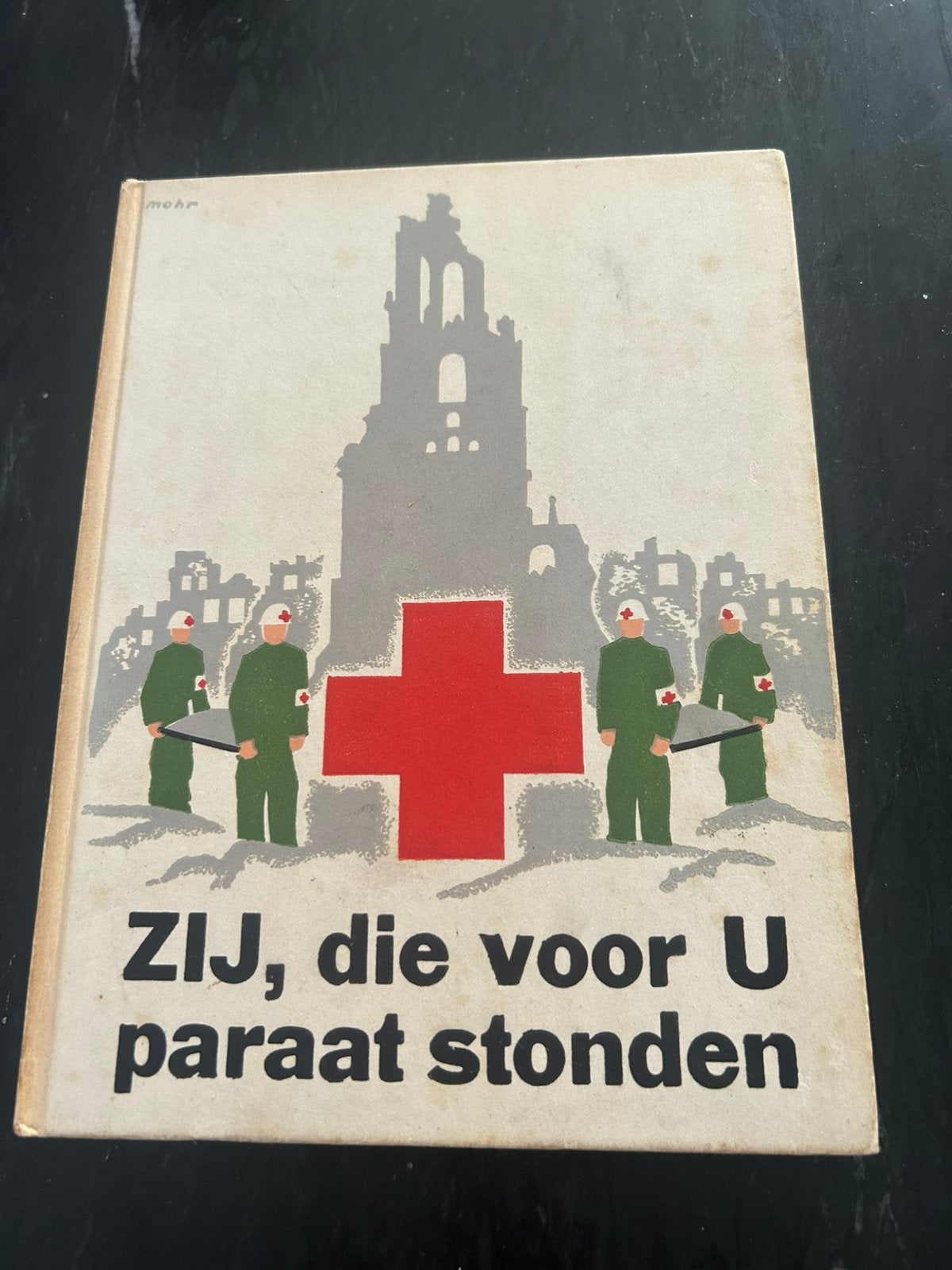 ARNHEM 1945 RODE KRUIS WO II boek met speldje, Ophalen of Verzenden, Tweede Wereldoorlog, Gelezen