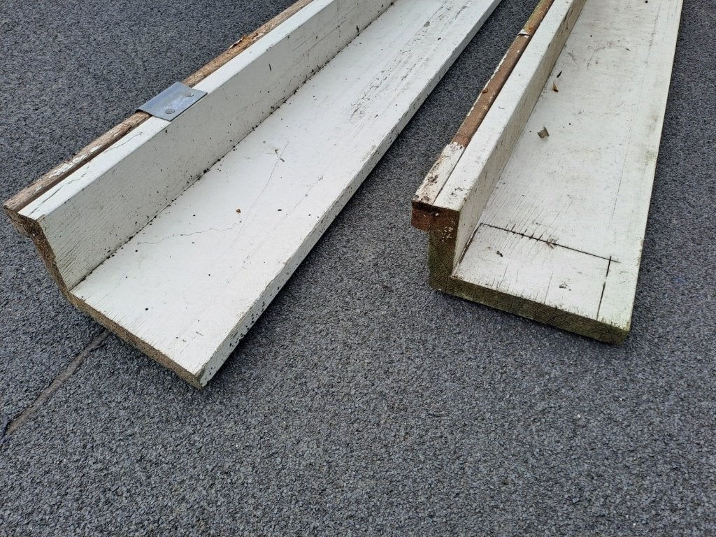 houten delen, Doe-het-zelf en Verbouw, Hout en Planken, Ophalen, Gebruikt, 25 tot 50 mm, Plank