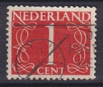 Nederland 1947 nr. 460 Cijfer KLOK, Verzenden, Gestempeld, Overige thema's