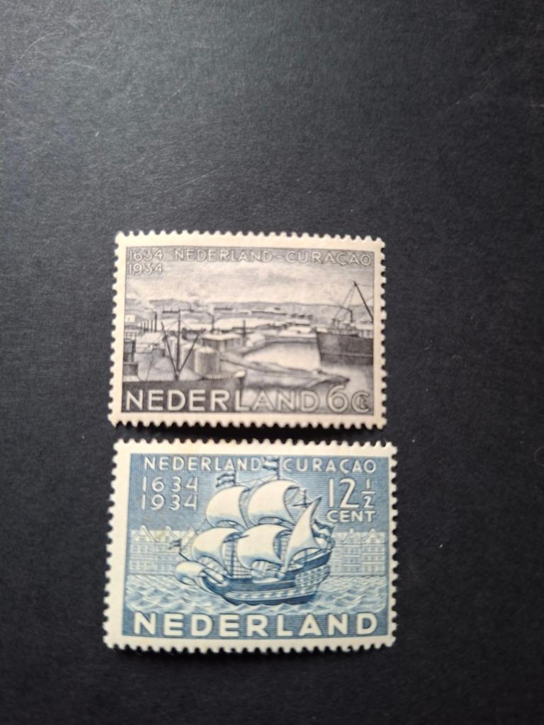 Nederland-Curacao postzegels 1934 (2 stuks), Postzegels en Munten, Ophalen of Verzenden, T/m 1940, Postfris