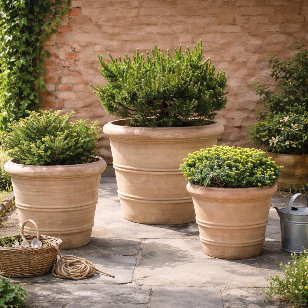 Terracotta DONATELLO GROTE SETS  !!, Tuin en Terras, Bloempotten, Ophalen, 40 cm of meer, Rond, Nieuw