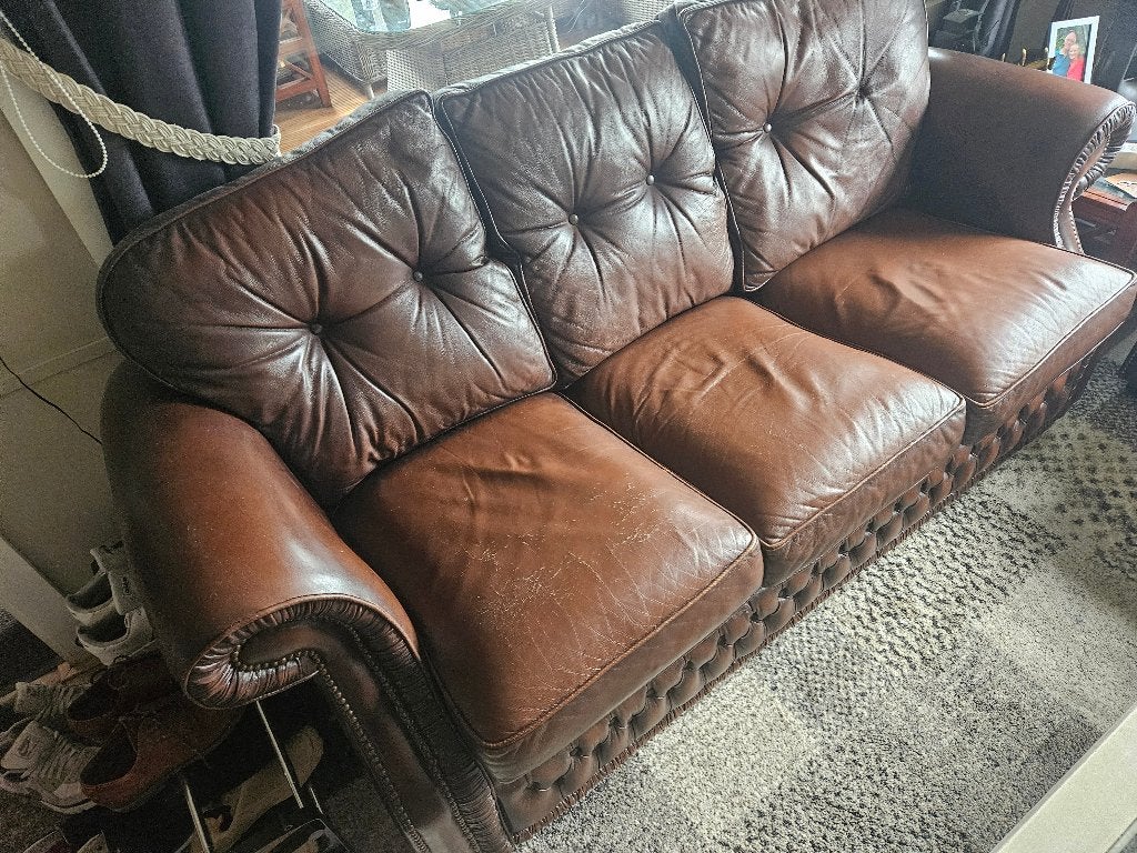 2 chesterfield banken, Ophalen, Gebruikt, Overige maten, 200 tot 250 cm