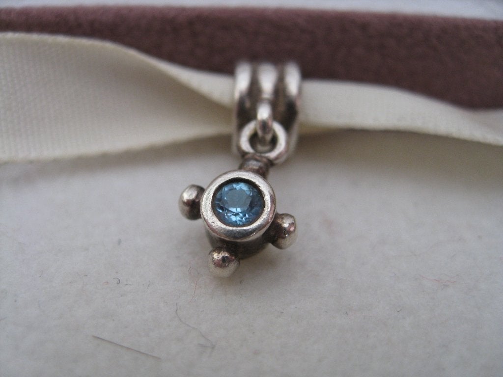 Pandora Hanger met Blauwe Topaas, Ophalen of Verzenden, Zo goed als nieuw, Zilver, Pandora