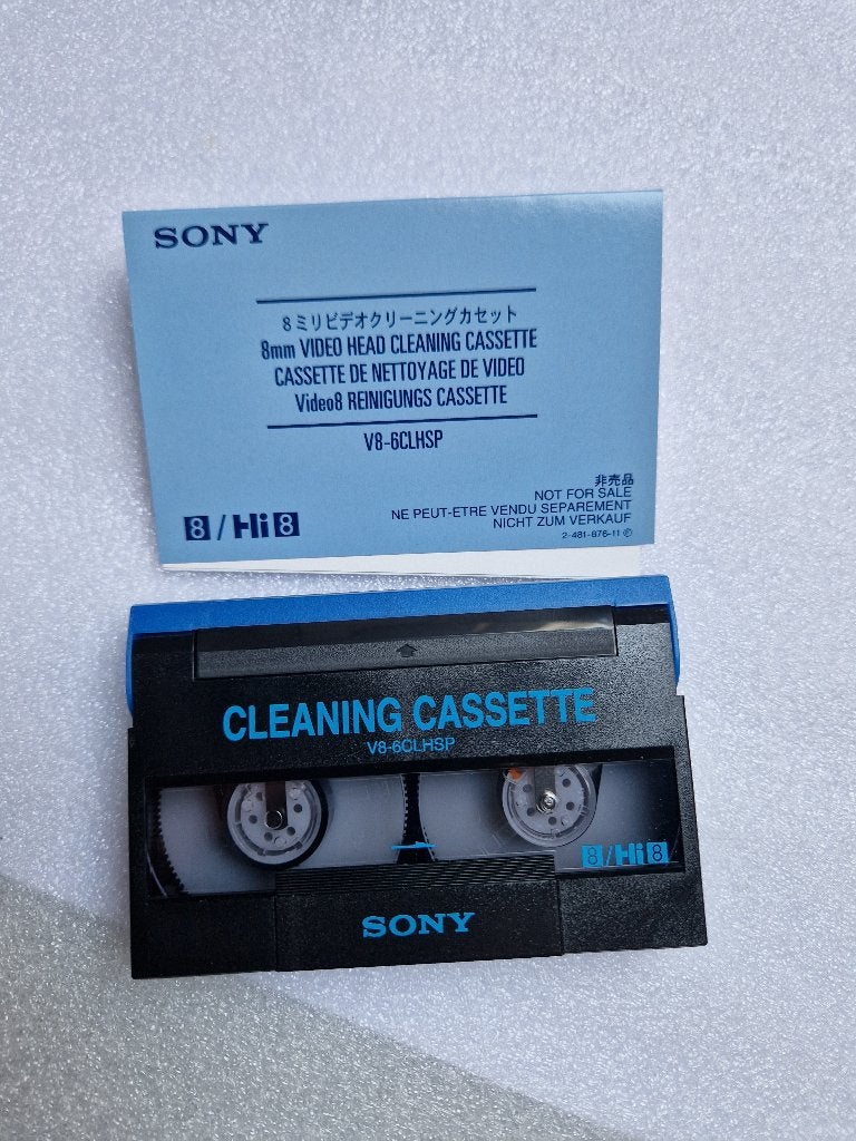 2x Sony 8mm Video Head Cleaning / Reinigings Casettes ZGAN, Audio, Tv en Foto, Videocamera's Analoog, Ophalen of Verzenden, Hi 8