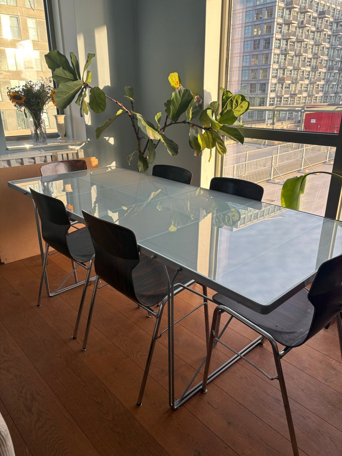 IKEA Moments tafel/bureau Niels Gammelgaard (1999), Huis en Inrichting, Gebruikt, Glas, Vijf personen of meer, 150 tot 200 cm