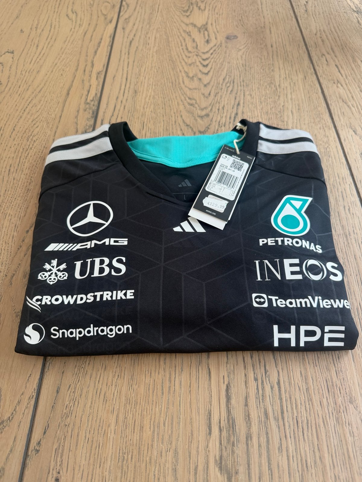 Mercedes-AMG Petronas F1 Team Shirt 2026 Zwart Maat L, Maat 52/54 (L), Zwart, Nieuw, Ophalen of Verzenden