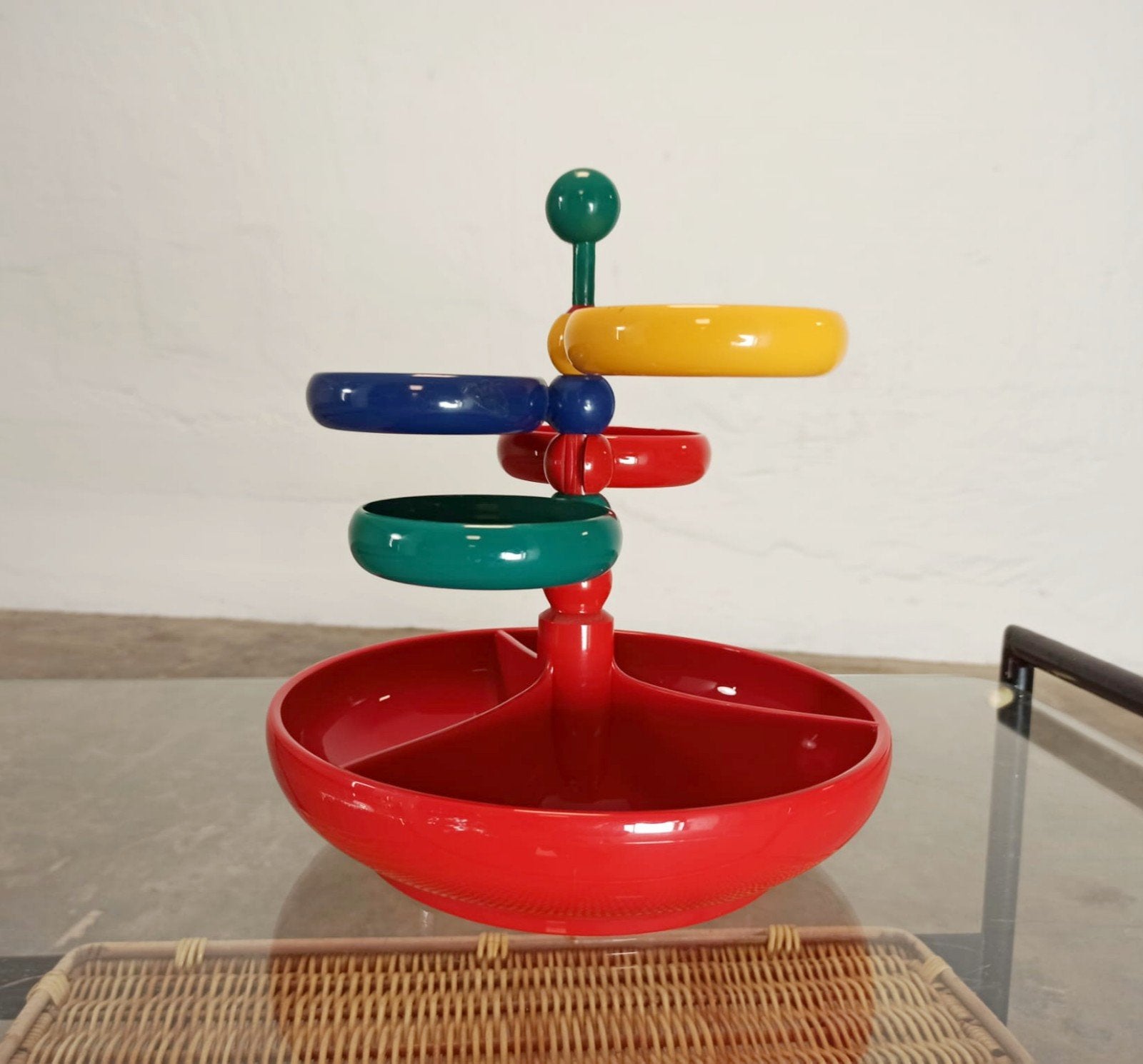 Vintage Emsa Space Age etagere, West Germany, Tweedehands, Ophalen of Verzenden, Overige stijlen, Dienblad