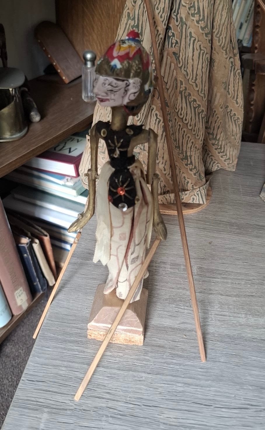 Antieke Indonesische Wayang Golek pop, Beige, Handgemaakt, Indonesië, Pop