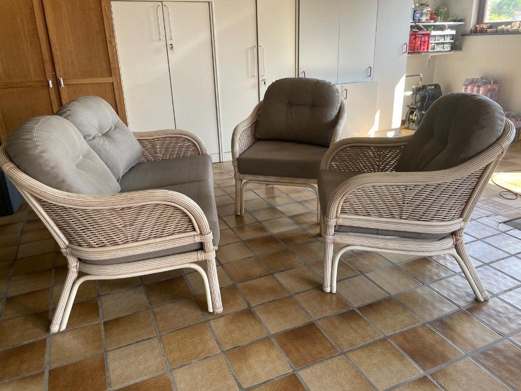 Rotan meubelset, Huis en Inrichting, Ophalen, Zo goed als nieuw