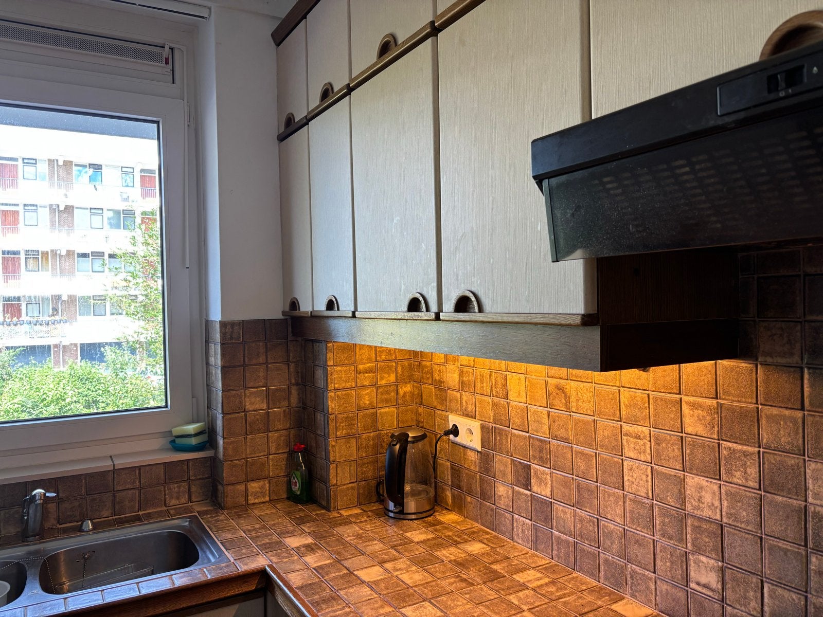 Oude keuken, zelf demonteren en ophalen, Huis en Inrichting, Keuken | Complete keukens, Ophalen, Gebruikt, Overige kleuren, Hoekkeuken
