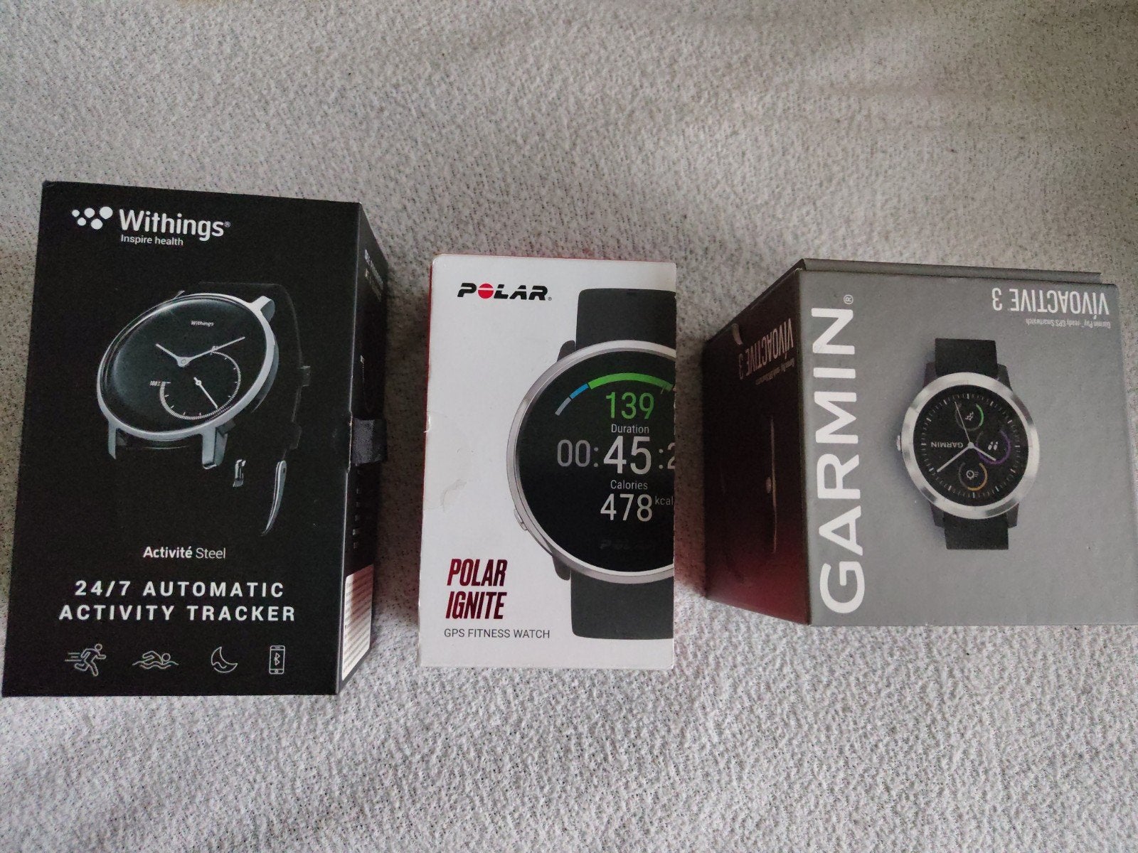 Withings Activité Steel, Polar Ignite, Ophalen, Gebruikt, Withings, Polar, Garmin, Zwart