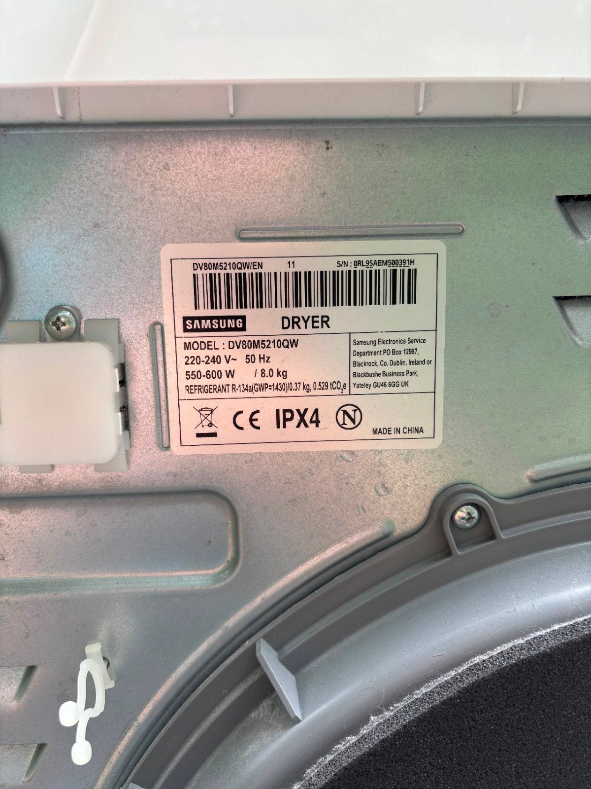 Samsung DV80M5210QW Warmtepompdroger 8kg, Witgoed en Apparatuur, Wasdrogers, 6 tot 8 kg, Anti-kreukfase, Ophalen of Verzenden