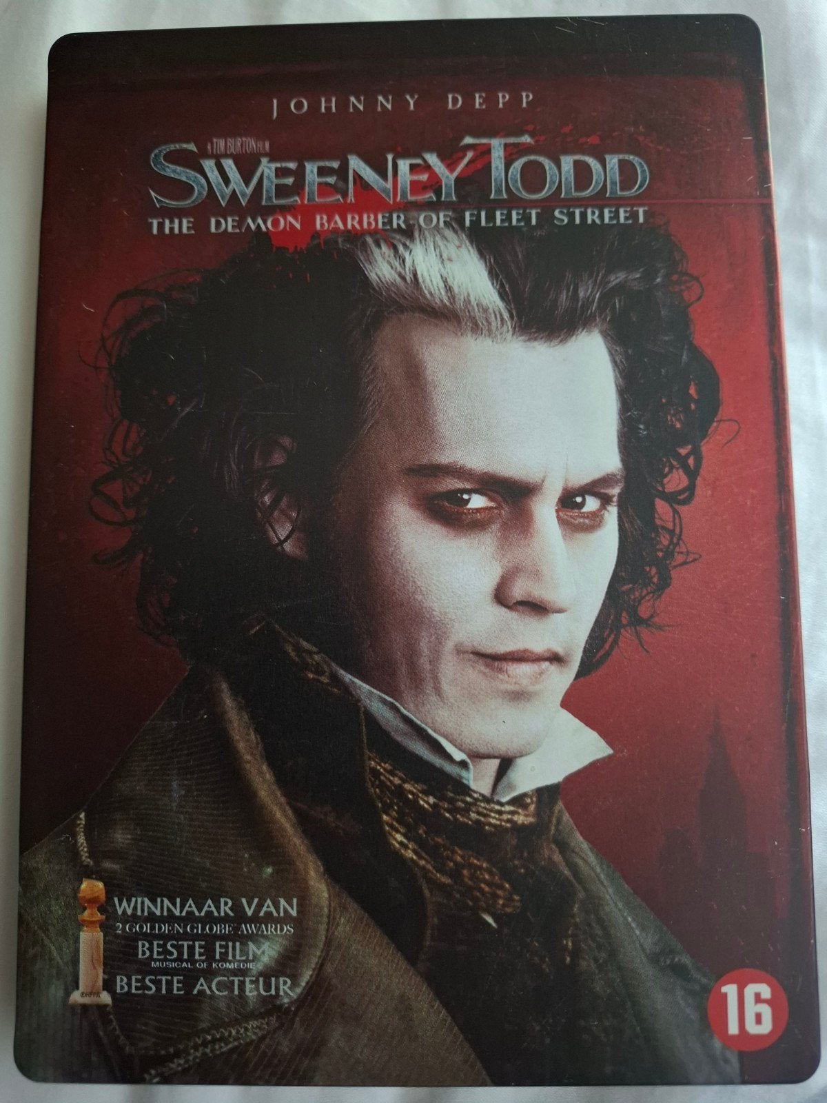 Sweeney Todd Depp steel case, Ophalen of Verzenden, Zo goed als nieuw, Actie en Avontuur, Alle leeftijden