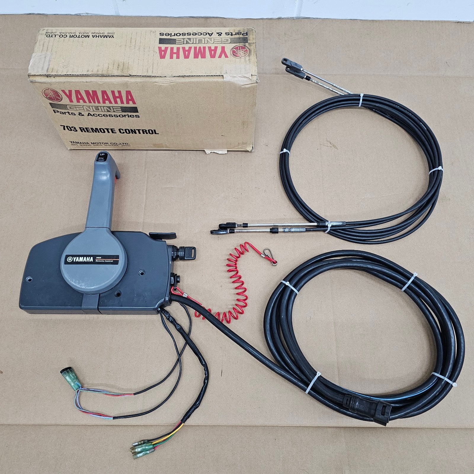Yamaha 703 afstandsbediening 10 pins kabel powertrim + gas, Ophalen of Verzenden, Motor en Techniek